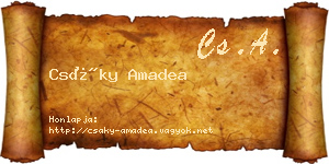 Csáky Amadea névjegykártya