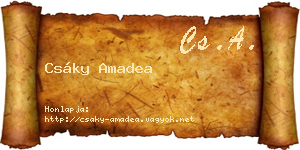 Csáky Amadea névjegykártya
