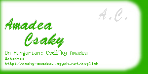 amadea csaky business card